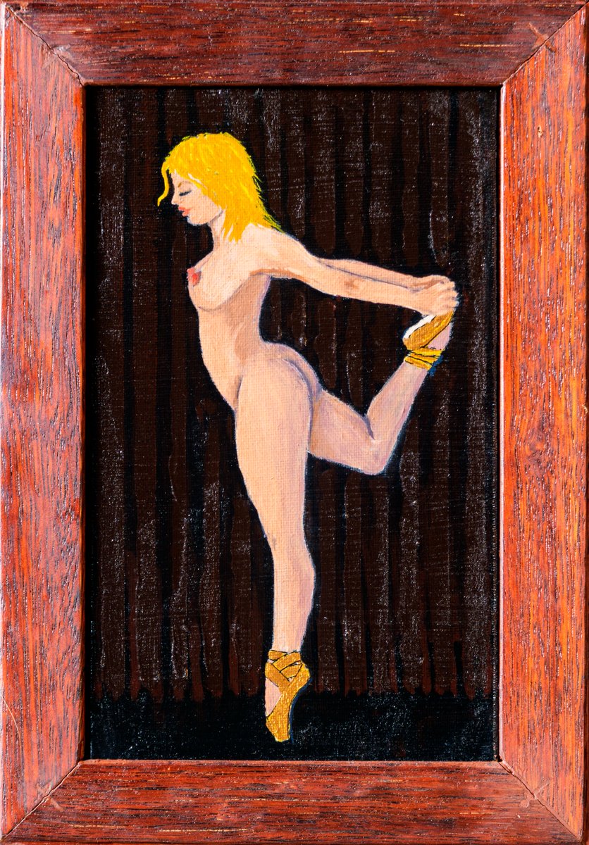 tricklang1's tweet photo. Ballerina acrylic on canvas by Me 😮 #art #acrylicpainting #ballerina #painting https://t.co/W6p6kibiPu