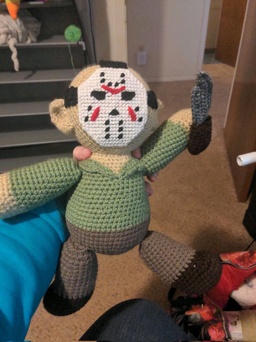 CheechMac's tweet photo. Ahahaha I need to make a Micheal Myers for an order and I'm not at all sure how I'm gonna tackle it... But hey, at least I've got experience making weird dolls. https://t.co/fGqZreH1Q7