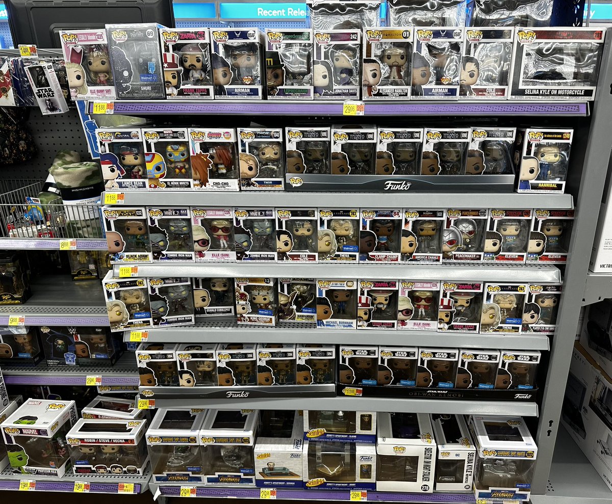 IrishWolf62's tweet photo. Last one I promise, late night run at a different Walmart. Never been to this one either, but finally found clearance items for once! #Funko #FunkoFam #Walmart #FunkoFamily #FunkoStock #WalmartStock https://t.co/M9HtJWny9P