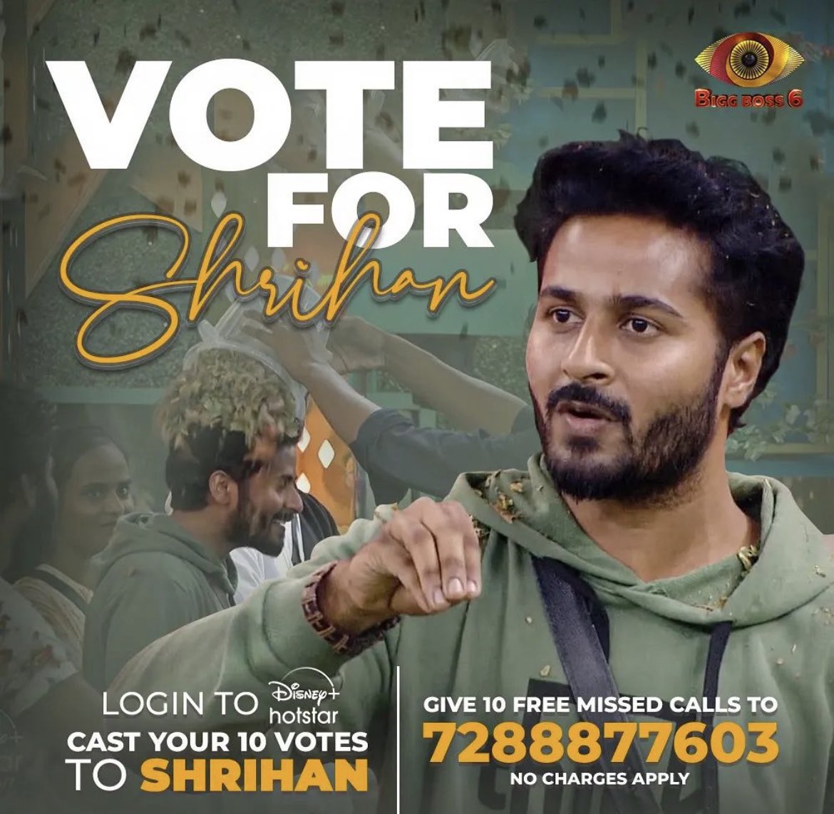 #voteforshrihan #SupportShrihan Login to Disney+ Hostar Cast your 10 votes to shrihan & Give 10 free missed calls to 7288877603.. no charges apply #IAmWithShrihan #Voteforshrihan #biggboss6telugu #Shrihan #ShrihanSainyam