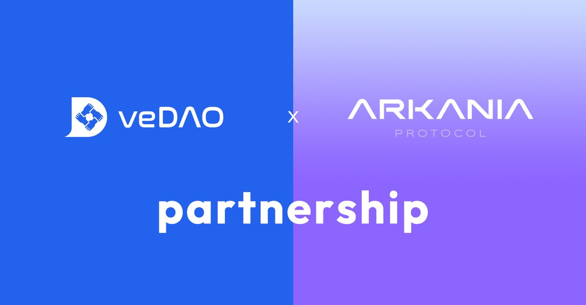 Announcing #veDAO x #Arkania partnership🤝

<a href="/Arkania_io/">Arkania Protocol</a> is a launchpad supporting multiple chains. We will continuously help you together find the next great project with huge potential!

medium.com/@veDAO/vedao-i…