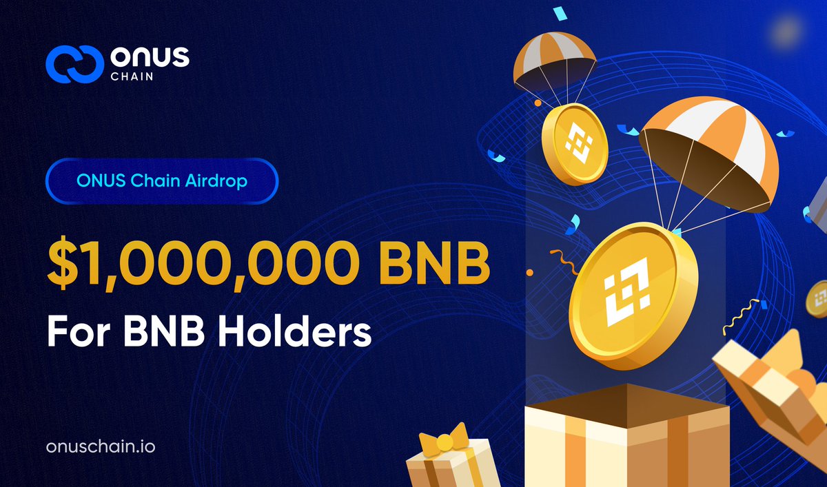 ✨ #ONUS Chain #Giveaway: $1,000,000 #BNB

With the successful #mainnet launch, we will send $1M $BNB to all #BNB holders on #BSC 🔥

🎁 Tasks:
1. RT + Tag 3 friends with hashtag #ONUS
2. Submit your #BEP20 address: 
earn.goonus.io/en/projects/1m…

#Crypto #Airdrops #Blockchain #Mainnet
