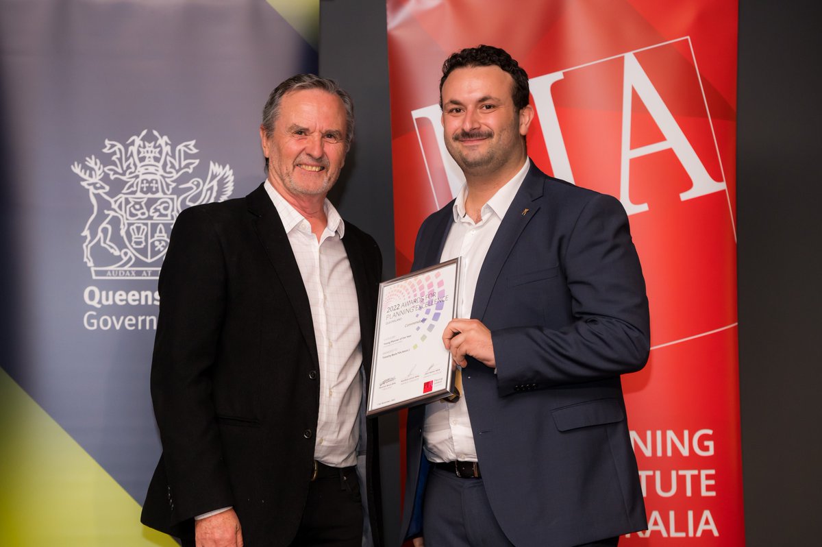 Congratulations to <a href="/Griffith_Uni/">Griffith University</a> Urban and Environmental Planning (Honours) alumni Tim Beck for his Commendation for Young Planner of the Year at <a href="/pia_qld/">PIA Qld</a>  Planning Excellence Awards!!!