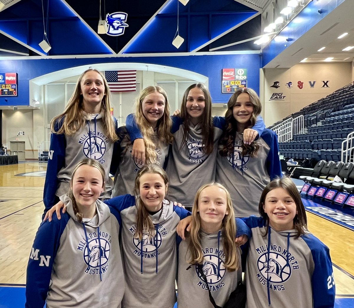 kafrederick's tweet photo. Our 2 Mustang teams got to experience a @CreightonWBB practice! Coaches and players were so gracious with their time and our girls loved every minute of it. If they weren’t Jays fans before, they are now!   @MNHSLadyMustang @MNmustangGBB  #GoJays #letitfly https://t.co/MS6VACOdji