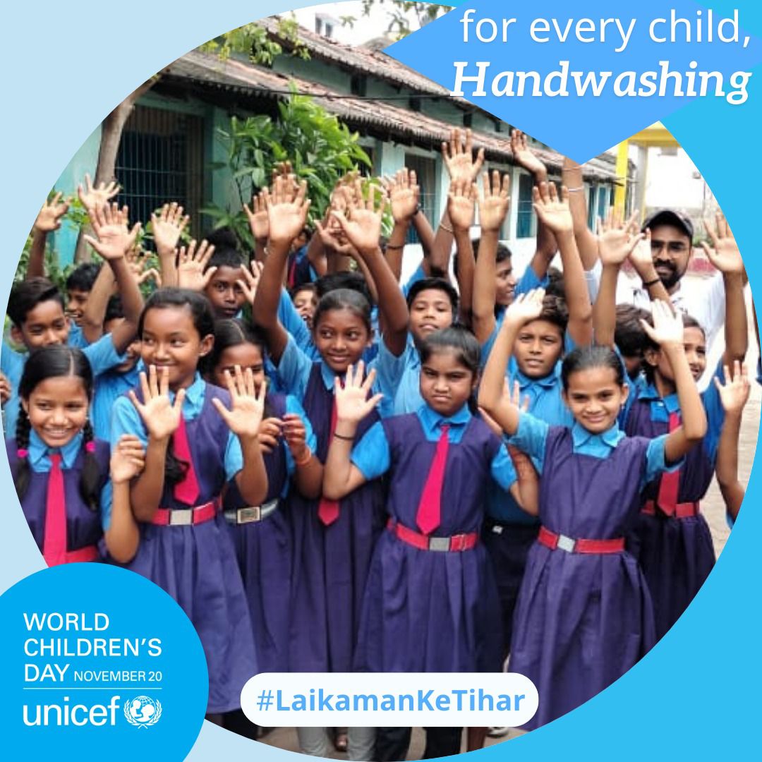 For every child , #handwashing with soap and water.
 #LaikamanKeTihar
#LaikamanKeTihar 
#handwash
#school #ChildrensDaySpecial
#promote 💯 #motivate 🚰