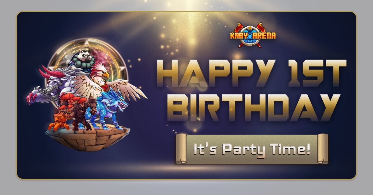 KABY ARENA IS 1 YEAR OLD!! 🥳🥳

A year ago, we opened a new chapter. Thanks our users for making the last 365 days the happiest of our life🥰

Let’s join our anniversary events to have tons of fun &amp; win awesome rewards!🎊

HAPPY BIRTHDAY #KabyArena 🎂