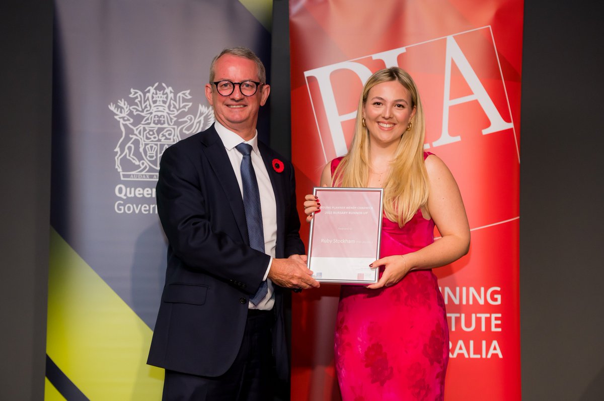 Congratulations to <a href="/Griffith_Uni/">Griffith University</a> Urban and Environmental Planning (Honours) alumni Ruby Stockham for being the runner-up for Wendy Chadwick Young Planner Bursary at <a href="/pia_qld/">PIA Qld</a>  Planning Excellence Awards!!!