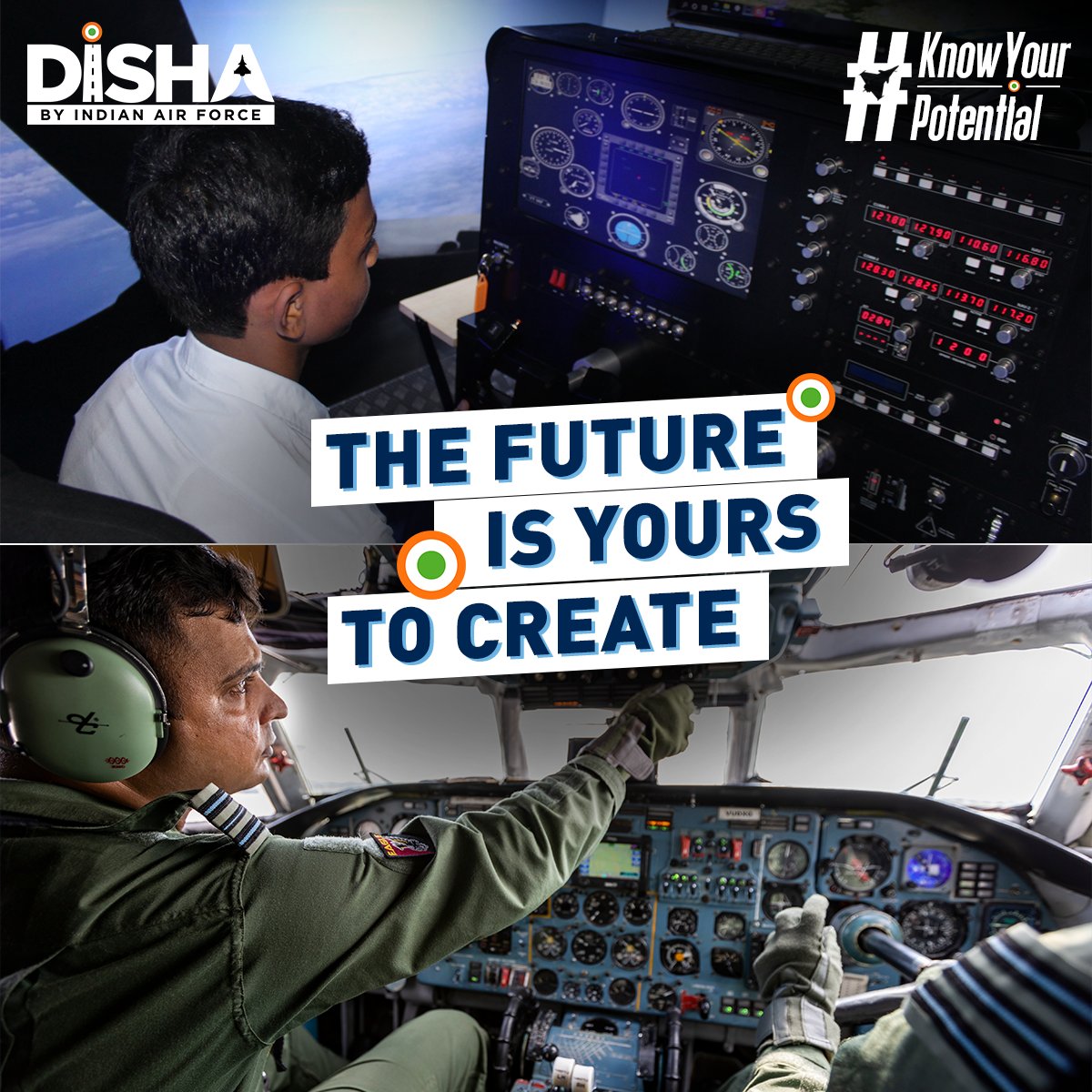CareerinIAF's tweet photo. Setting flight for an aspirational career
Setting flight for a sky that offers limitless possibilities
Setting flight for a journey that is bound to create endless opportunities
Start young, start now
The future is yours to create.
#KnowYourPotential #CareerInIAF #DISHAbyIAF https://t.co/vAYHVF9sAV