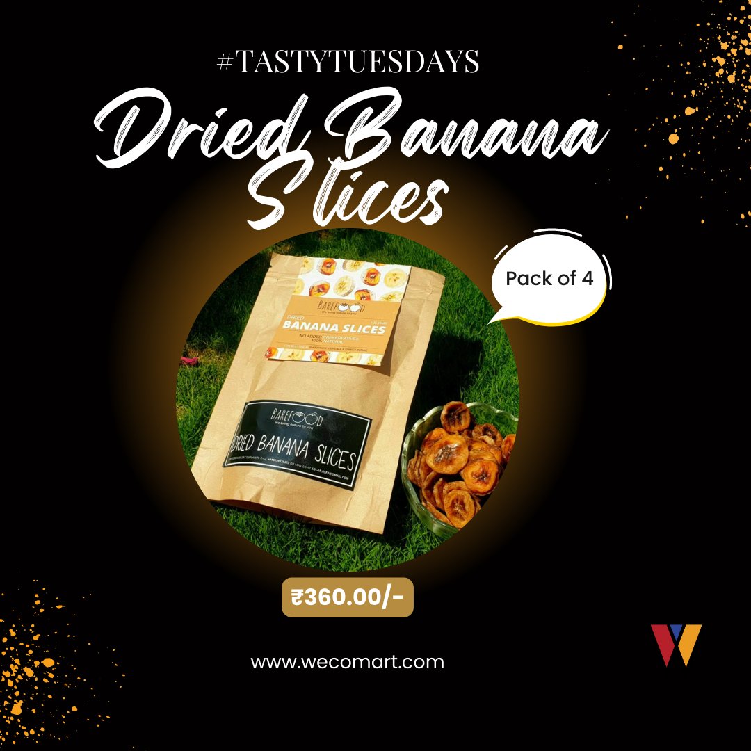 wecomart's tweet photo. From the temple town on the banks of River Narmada – Maheshwar in Madhya Pradesh comes our delicious organic bananas that are filled with nutrition to satisfy your anytime cravings.

Shop now: https://t.co/YxoOajeDZA
.
.
#bananachips #banana #snacktime #vegan #veganfood #wecomart https://t.co/ph70DuzdNS