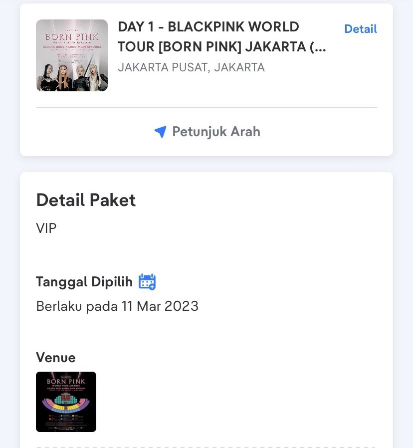 zaleln's tweet photo. WTS want to sell Tiket konser Blackpink World Tour Jakarta Born Pink VIP Day 1 hanya ada 2 tiket. Dm for more info https://t.co/RyDKiDT44C