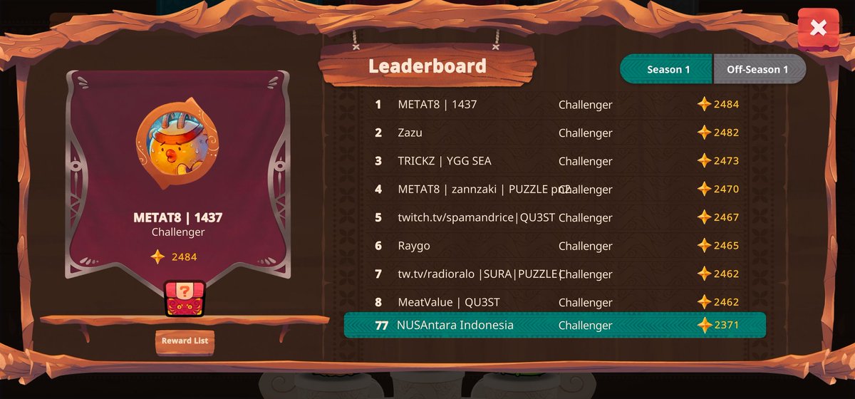 WE GOT TOP 100 🥳
This season is such a meatgrinder
Matchmaking and meta diversity definitely needs to be fixed.
#AxieOrigins #Indonesia
