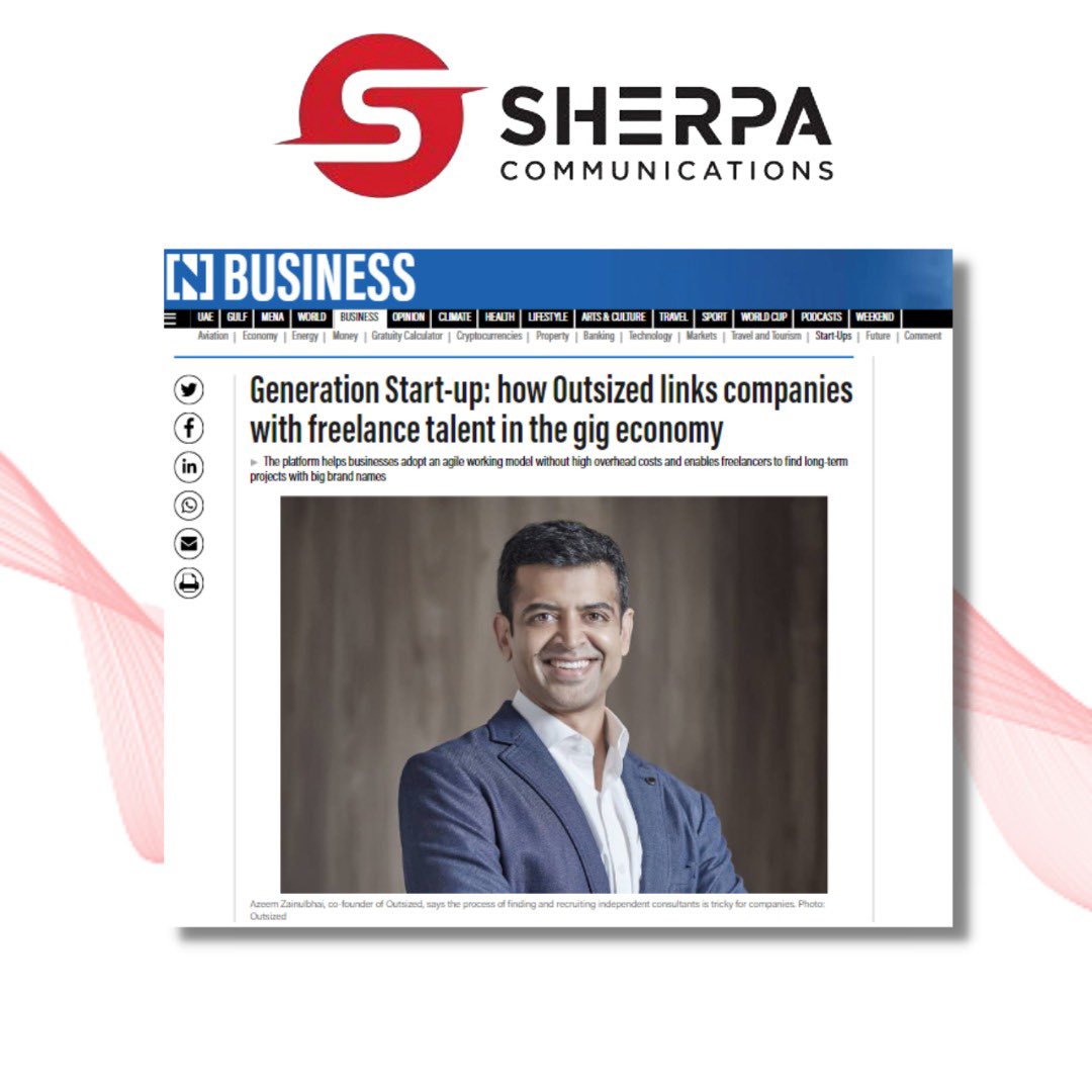 SherpaComms's tweet photo. We're super excited to start the week on a high note with fantastic coverage in @TheNationalNews. @OutsizedGroup 

#prsupport #mydubai #freelance https://t.co/1bF5GARIgm
