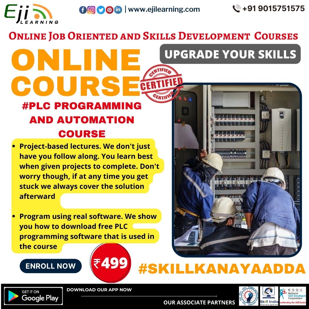EjiLearning's tweet image. PLC Programming and Automation Course English and Hindi Both
.
.
Follow @ejilearning
Featured #ejilearning
.
.
#plc #plccourse #future #work #onlinecourse #topcourse #trainning #courses #skillkanayaadda #topcourse #onlinecourse #skillindia #nsdc