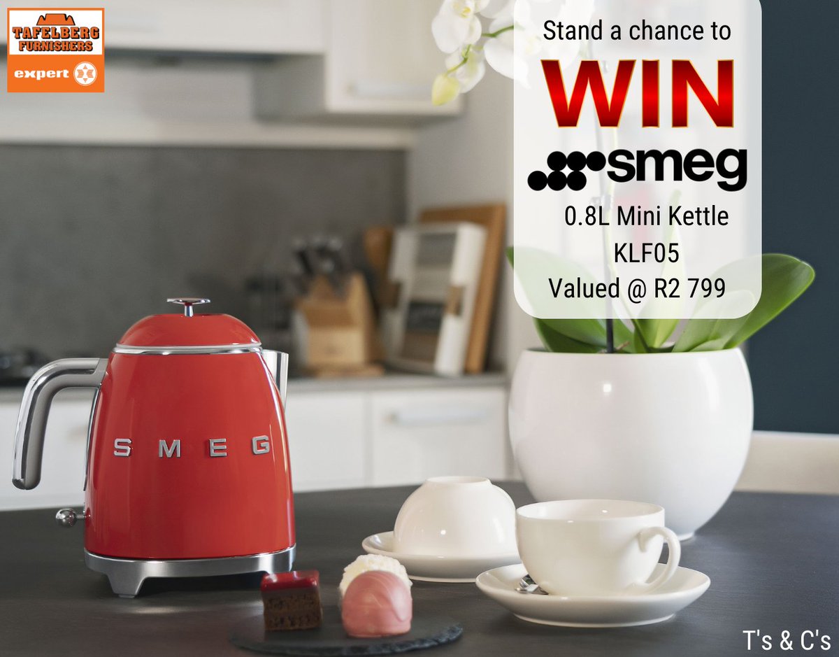 TBFurnishers's tweet photo. Stand a chance to WIN this Smeg Mini Kettle valued @ R2 799 ! 😍

1. RT this tweet
2. Follow our Tafelberg Furnishers Twitter page

Competition ends 20 November 2022, and the winner will be announced in the next few days thereafter. T's &amp; C's apply. GOODLUCK TO YOU ALL https://t.co/PvDShTSBWt