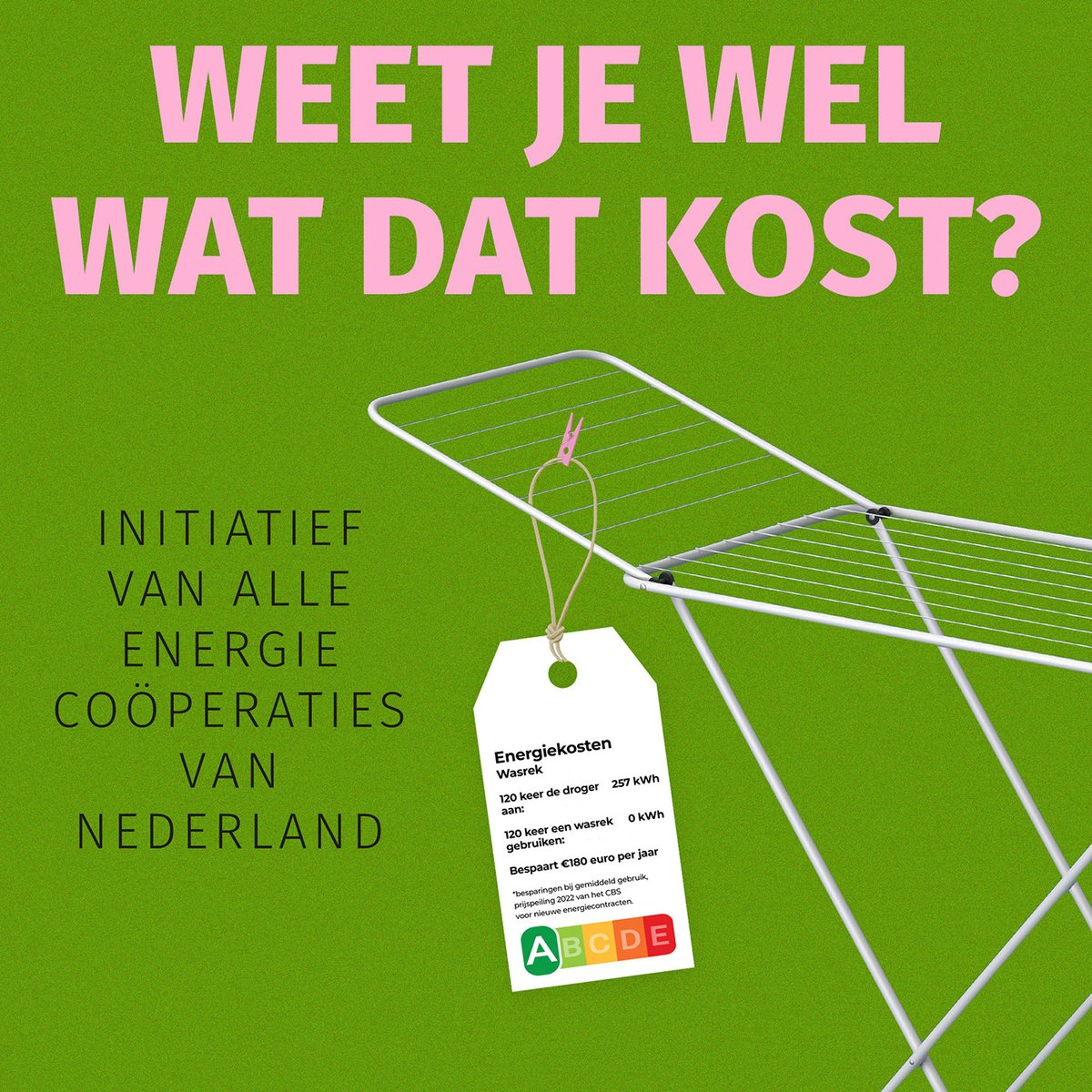Wie dit leest... kan zichzelf en anderen helpen energie te besparen. Kijk op samendewinterdoor.nu #samendewinterdoor #energiecoöperaties