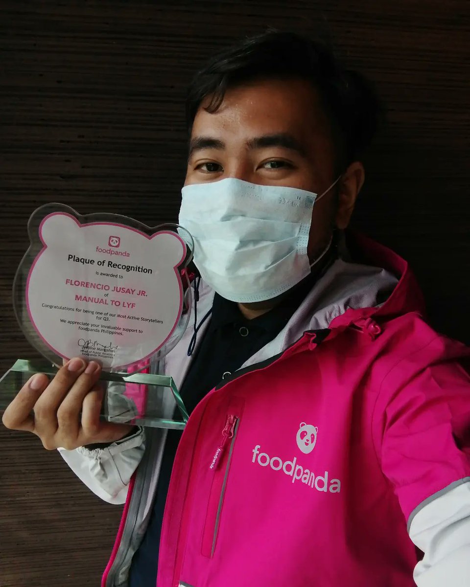 fpjjr's tweet photo. Salamat Foodpanda!
Thank you for this recognition along with fellow media friends who also shared the good news about Foodpanda this year!
To more food adventures and great deals!
@foodpandaph
#FunFoodFights #ManualToLyf https://t.co/FFY3iwpY8A