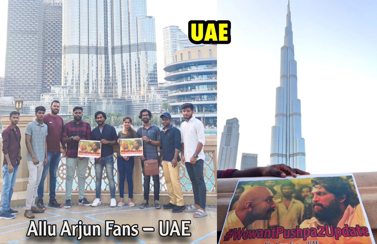 dt_next's tweet photo. Icon star @alluarjun's fans all over India hold up a banner regarding Pushpa 2 Update.
NOTE: This is a thread (1/2)
#Pushpa2 #Pushpa2TheRule #Pushpa2Update #AlluArjun𓃵 #WeWantPushpaUpdate #AlluArjunArmy https://t.co/LQWqnJWHKh