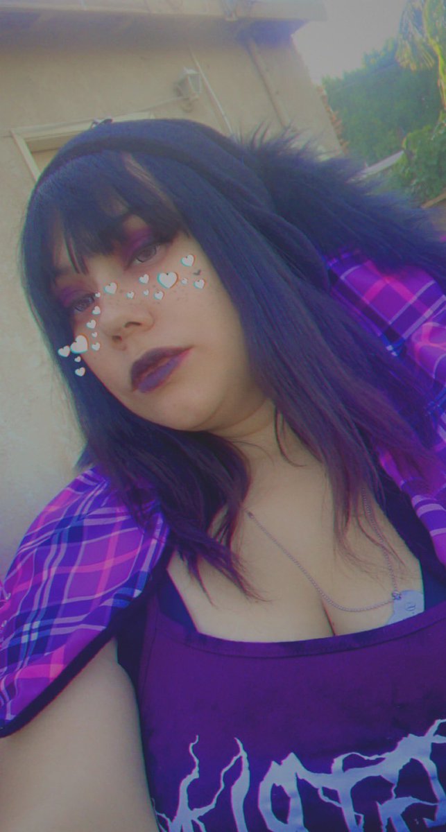 BabyMouse73's tweet image. I think purple looks good on me #purple #cutie #gothbaby #sweet #bunnyears