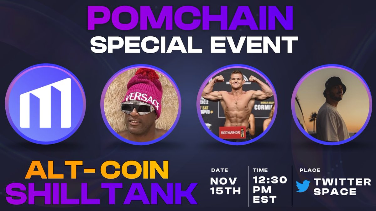 Proof_Of_Memes's tweet photo. Special Event Shill-Tank today! 💪

🕙 12:30 PM EST / 5:30 PM UTC Tomorrow 
(Twitter Space)

⚡ Awesome concepts pitched will include:

🦆 Blockchain Giveaway Gaming
🎨 Memecoin Lending Platform
🐸 Meme Marketplace
💪 Private Crypto Transfer
🚀 Token Deployment Tools

Thread 1/2 https://t.co/eUmYYTcV5i