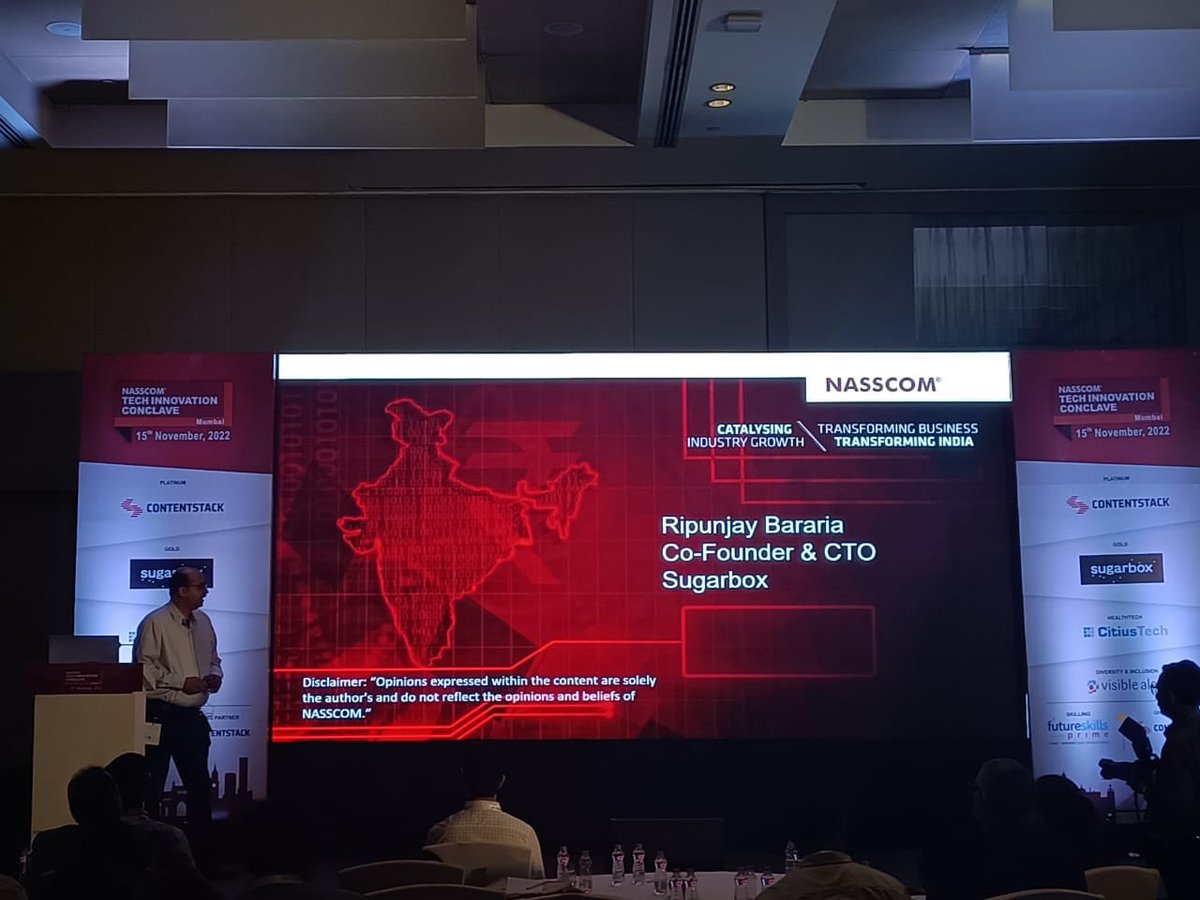 SugarboxN's tweet photo. #Sugarboxnetworks present on ground at the @nasscom Tech Innovation Conclave! 

@ripunjaybararia, presenting on ‘Decoding the Edge Cloud Ecosystem’ 

#Edgecloud #techconclave #sugarboxnetworks #NTIC https://t.co/KSNVHe7Wnp