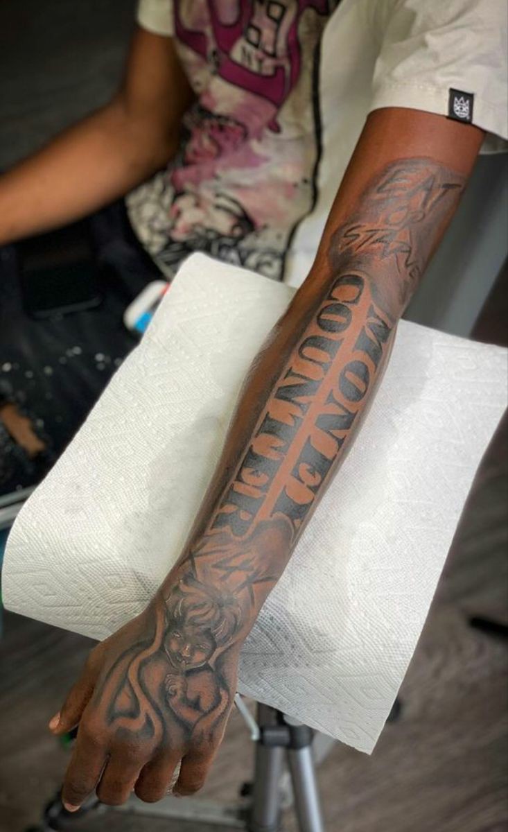 Aggregate 52+ forearm tattoo for black skin - in.cdgdbentre
