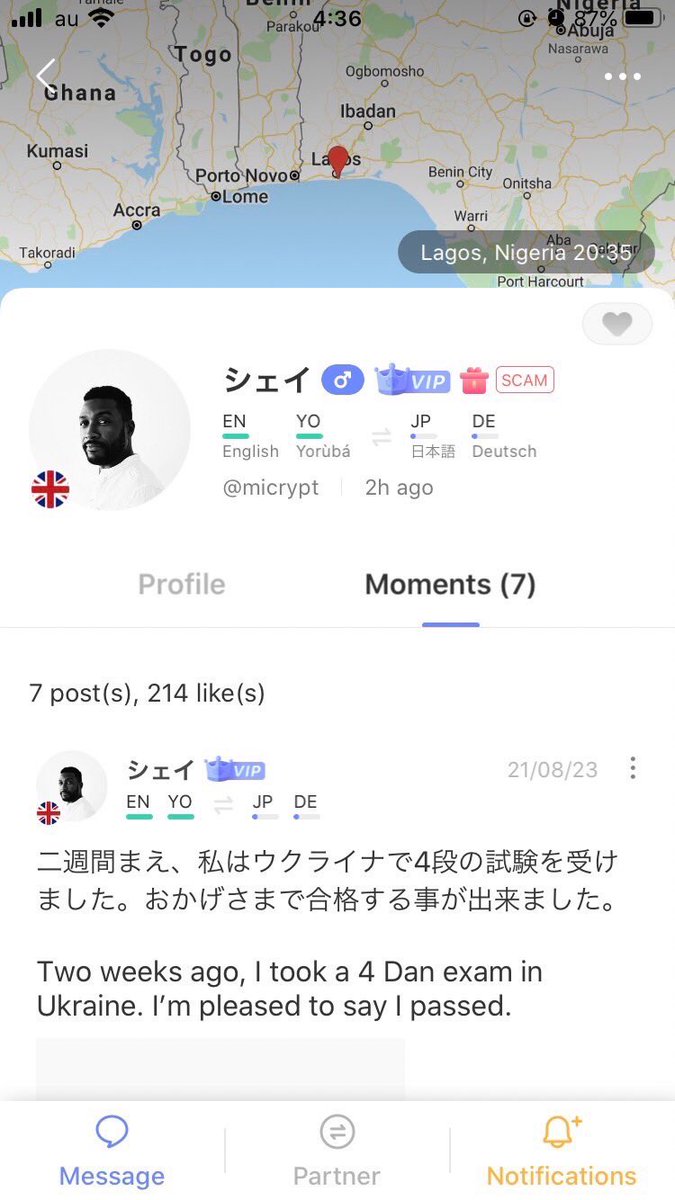 micrypt's tweet photo. Hey, @HelloTalkApp You marked my profile as a “Scam” account because I went to Nigeria? Is this the kind of stereotyping you represent? https://t.co/y5iqnJj8yN