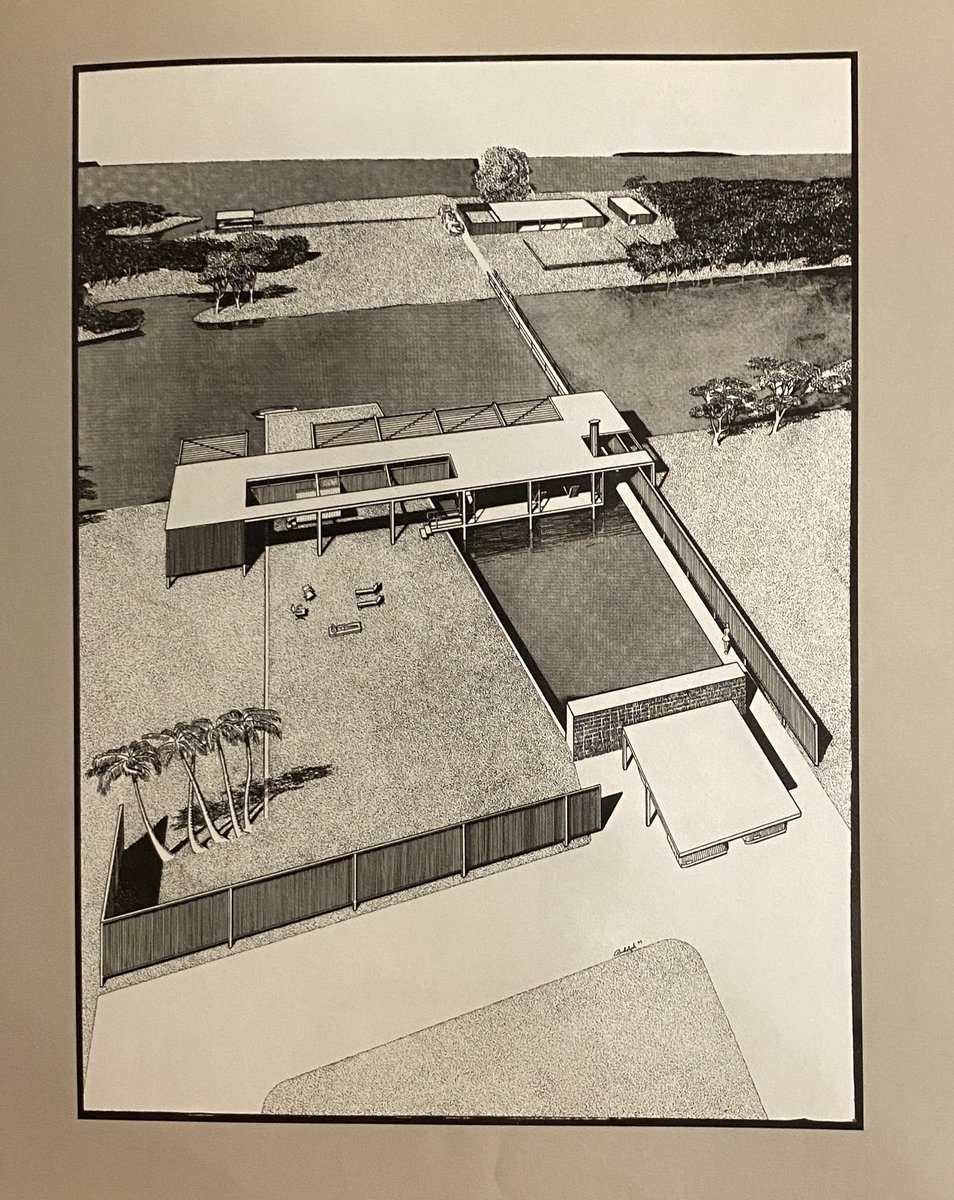 architext14's tweet image. Under Gropius’ tutelage, Paul Rudolph’s thesis project at Harvard.