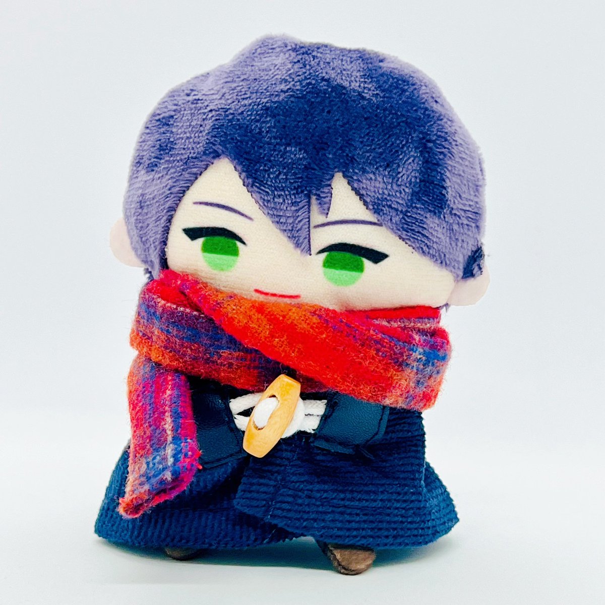 red scarf solo scarf green eyes 1boy male focus chibi  illustration images