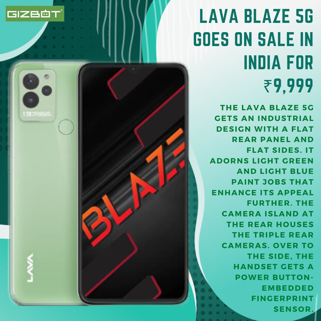 gizbot's tweet photo. Indian smartphone brand, Lava, introduced India's most affordable 5G device, the Lava Blaze 5G at the IMC 2022 (India Mobile Congress) in October 2022.
#smartphone #Lava #5Gdevice #LavaBlaze5G
https://t.co/5LQb4TNXbT https://t.co/th0myKLZo0