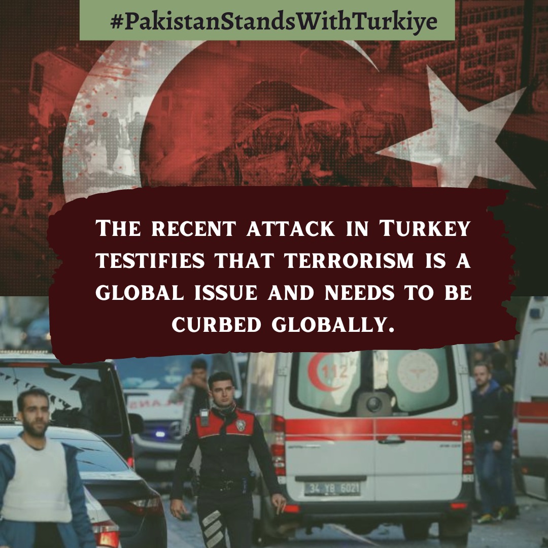 Maan7130's tweet photo. #PakistanStandsWithTurkiye
The recent Attack in turkey testifies that terrorism is a global issue and needs to be curbed globally https://t.co/RykEiAVcKq