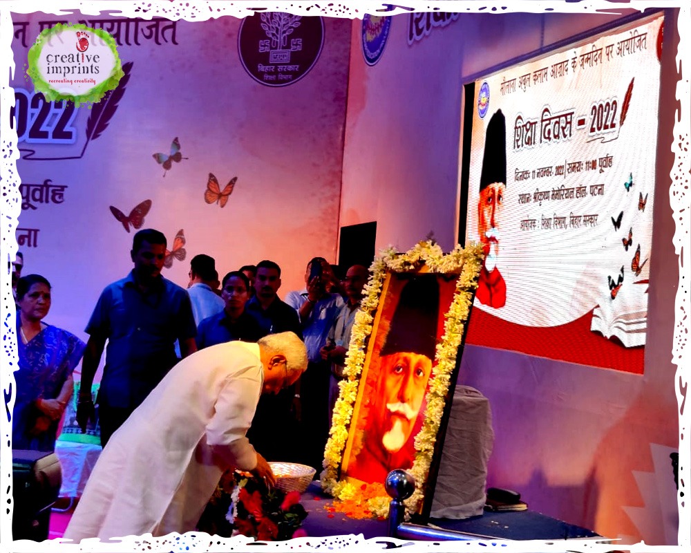 CreativeImprnts's tweet photo. Shiksha Diwas 2022
Bihar Education Project Council
Education Department, Govt. Of Bihar
Event was Designed &amp; Managed by Creative Imprints
.
Follow @CreativeImprnts 
.
@hansasinha @ParimalMadhup
 #Bihar #educationdepartmentbihar #education #shikshadiwas  #AbulKalamAzad
#events https://t.co/EpDoRUrY07