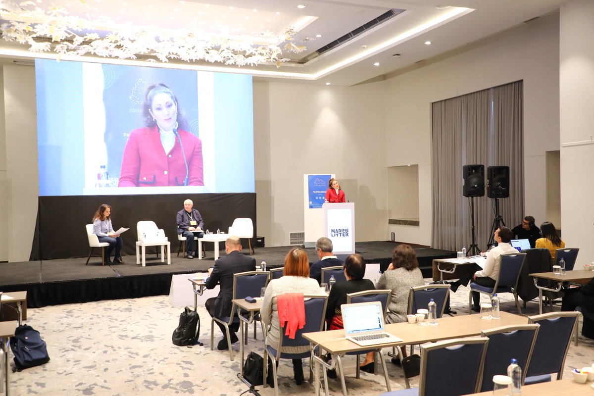 ConnectBlackSea's tweet photo. 2nd day of #MLAF has just started!
Mamuka Gvilava & Nina Dzhembekova are giving 1st day highlights.
Today, we will hear good practices that raise awareness on #plasticpollution, fight against #plastic, create innovative solutions for good management & a sustainable #BlueEconomy https://t.co/elJhyBGOLD