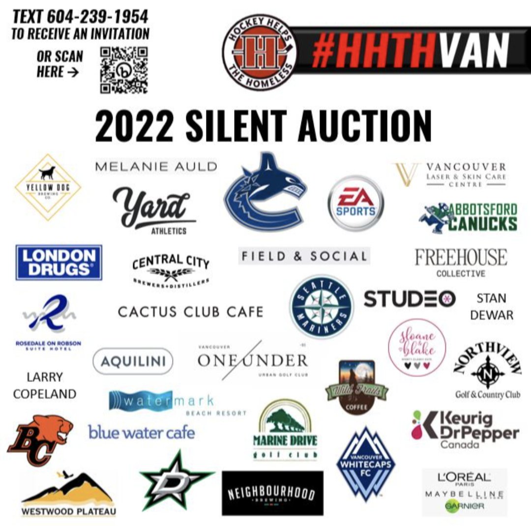 Amazing prizes in our silent auction this year. 

Eight <a href="/Canucks/">Vancouver Canucks</a> players curated gift baskets of some of their favorites things too!! Check it out!!