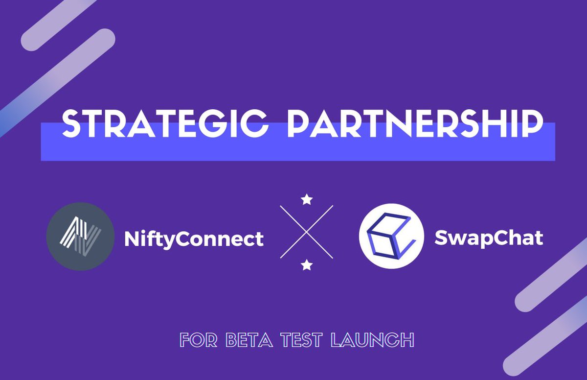 SwapChatNFT's tweet photo. SwapChat X NiftyConnect
To celebrate launch of #NiftyConnect Beta Test, WL spots #giveaway for Closed Beta - 3x trading bonus!
🏆30 WL spots
⏰48 hrs
👉WL Raffle: https://t.co/w5Ia02CMR3
📖Beta Test instruction: https://t.co/lhRa7DS50k
#NFT #Giveaway #SwapChat #NiftyConnect https://t.co/oJKMv2035J