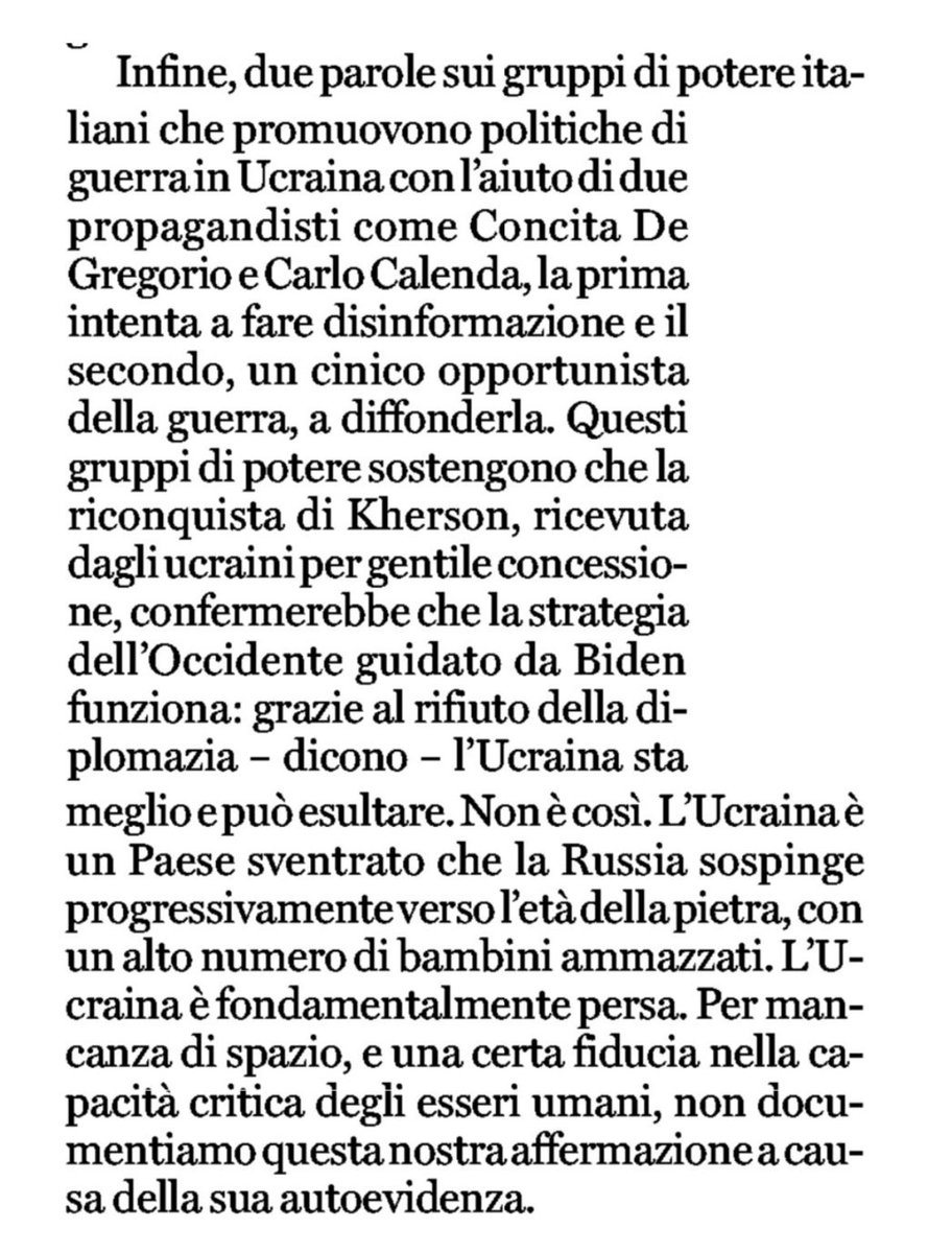 CarloCalenda's tweet photo. Eilà per Orsinovich sono “un gruppo di potere che vuole diffondere (addirittura) la guerra”. Di squinternati che si spacciano per esperti è pieno il mondo ma di buoni autori di fantascienza no. Teniamocelo caro. https://t.co/NGUF7Jk4yB