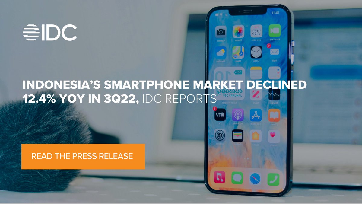 IDCASEAN's tweet photo. Indonesia's #smartphone market fell 12.4% YoY in 3Q22 as the increase in fuel prices impacted consumer purchasing power and overall demand. 

#OPPO led in the first position, followed by #Samsung and #vivo. 

Read more in our press release: https://t.co/yllMrt31sN https://t.co/OJtHwxa4mV