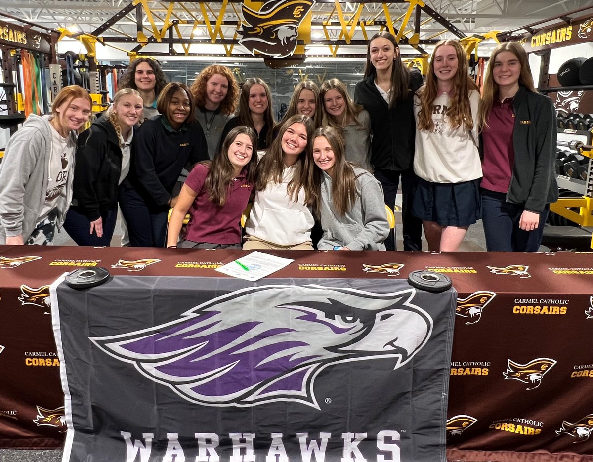 CorsairsGBB's tweet photo. Signing Day for our own Mia Gillis😀🏀🎓!  Congrats Mia on your special day on becoming a Warhawk!  UW Whitewater is lucky to have you😀!  Thanks for all that you have done for the CCHS Women's Basketball Program!  #StateChamp #Leader #CultureMatters https://t.co/BD7Moy9ZR1
