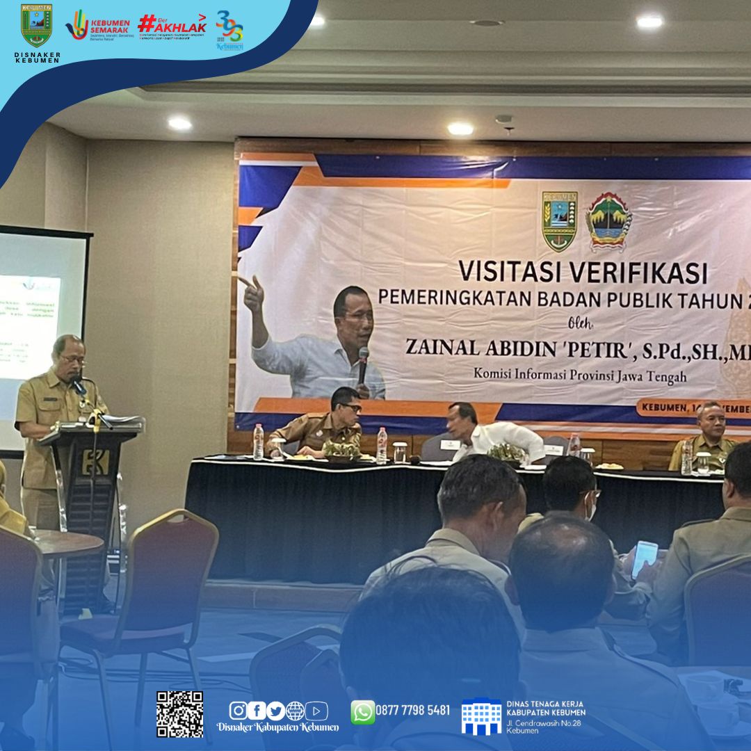Kebumen - Selasa (15/11) Visitasi dan verifikasi keterbukaan informasi publik oleh Komisi Informasi Propinsi (KIP) Jateng

#disnakerkebumen2022

Sumber : disnaker.kebumenkab.go.id/index.php/web/…