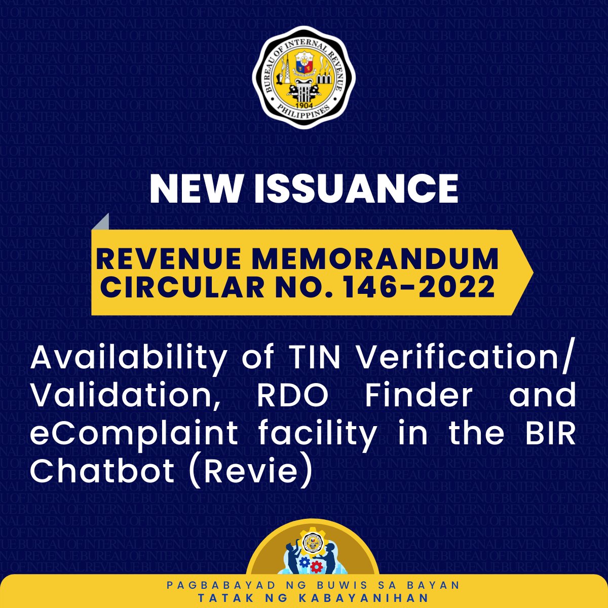Birgovph on twitter rmc 146 2022 announces the availability of tin