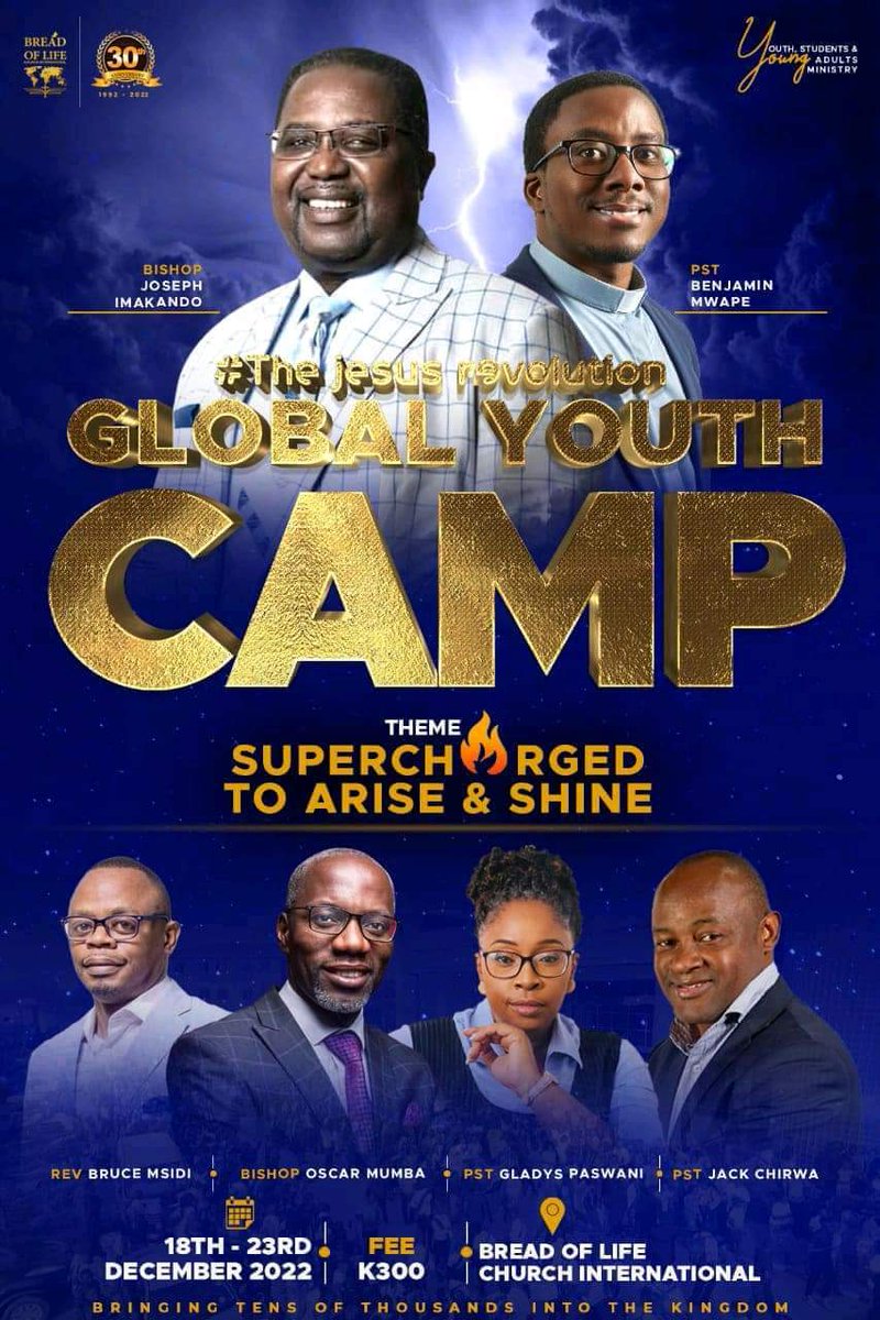 vovolisting's tweet photo. Bread of Life hosts yet again The Jesus Revolution Global Youth Camp 2022
More details here https://t.co/HzMZ3spfS6
Call/WhatsApp +260974876586
#Vovo #vovolisting #event #Ticketing #zambia 
Event Ticketing Made Easy https://t.co/vCtfycRcpr