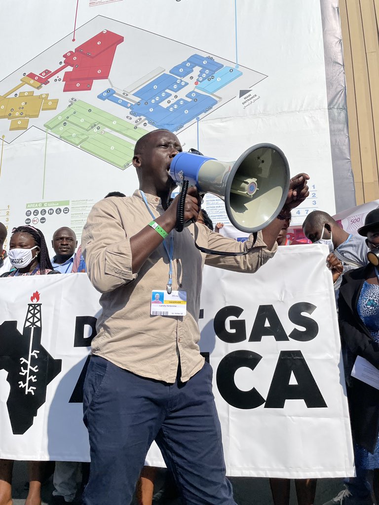 “We want to call out the hypocrisy of developed county’s who are stalling to bring solutions for climate change. What is lacking is political will and courage. We won’t leave this place until we see action!” Landry Ninterestse, 350Africa Regional Director #DontGasAfrica #COP27