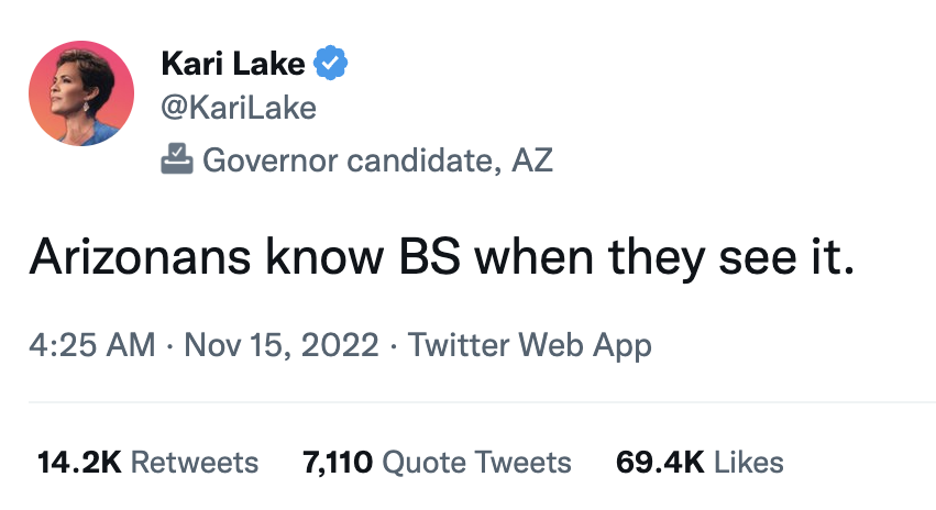 She's right, of course... and that's why she lost.