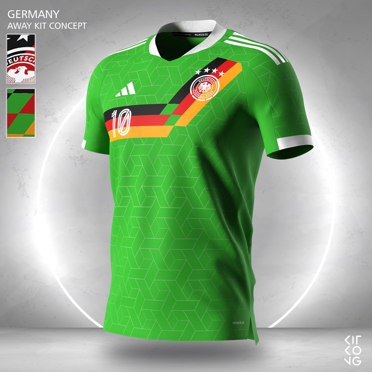 #WC2022 

Away kit concept for @DFB_Team 🇩🇪

@DFB_Team_EN @DFBTeamUS @DimaFCBx @Adiculer08 @freekickerz @Podolski10 @GGFN_ @talkingfussball @iMiaSanMia_en @The_Kitsman @Footy_Headlines 
 
#Qatar2022 #jersey #design #football #footballkits #footballdesign #Germany #GER #Fussball