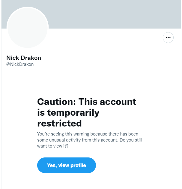 0xSouvlaki's tweet photo. Yesterday @NickDrakon called out an exchange about having no operating licenses, today his account is restricted.

🧐 https://t.co/eExavyTaY4