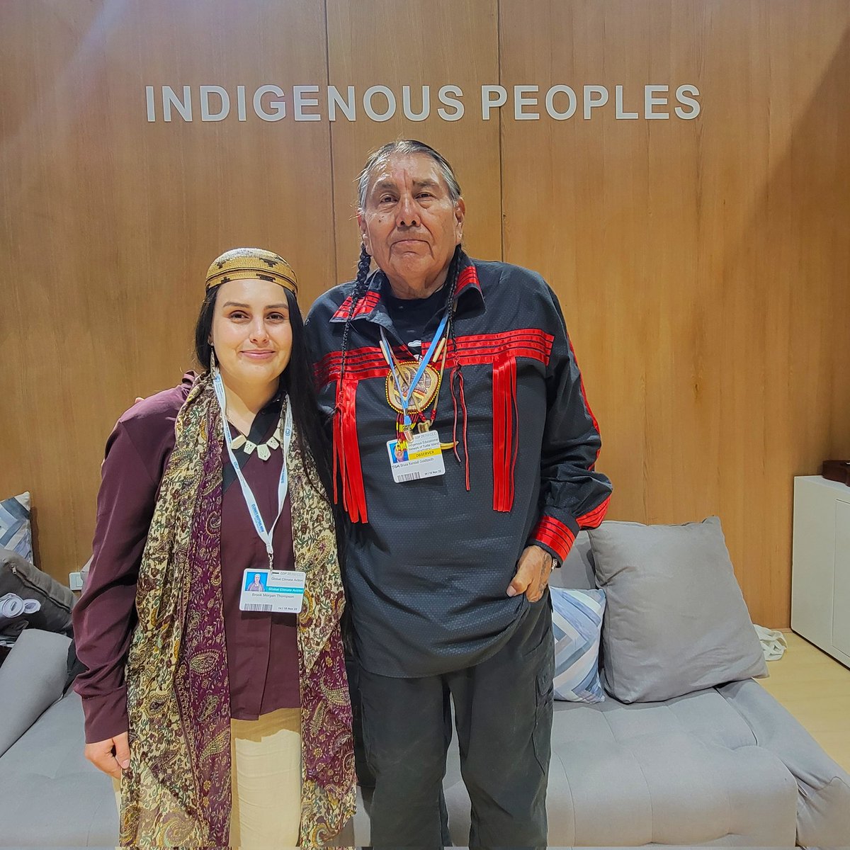 Fan moment with Tom Goldtooth. Executive director of the Indigenous Environmental Network since 1996. Native American environmental, climate, and economic justice activist, speaker, film producer, and Indigenous rights leader. Also father of Dallas Goldtooth.