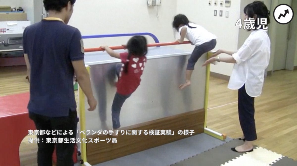 幼児がベランダを登れるかという検証動画を見て夫と 怖いね と話してたら横にいた娘から恐ろしい一言が Togetter