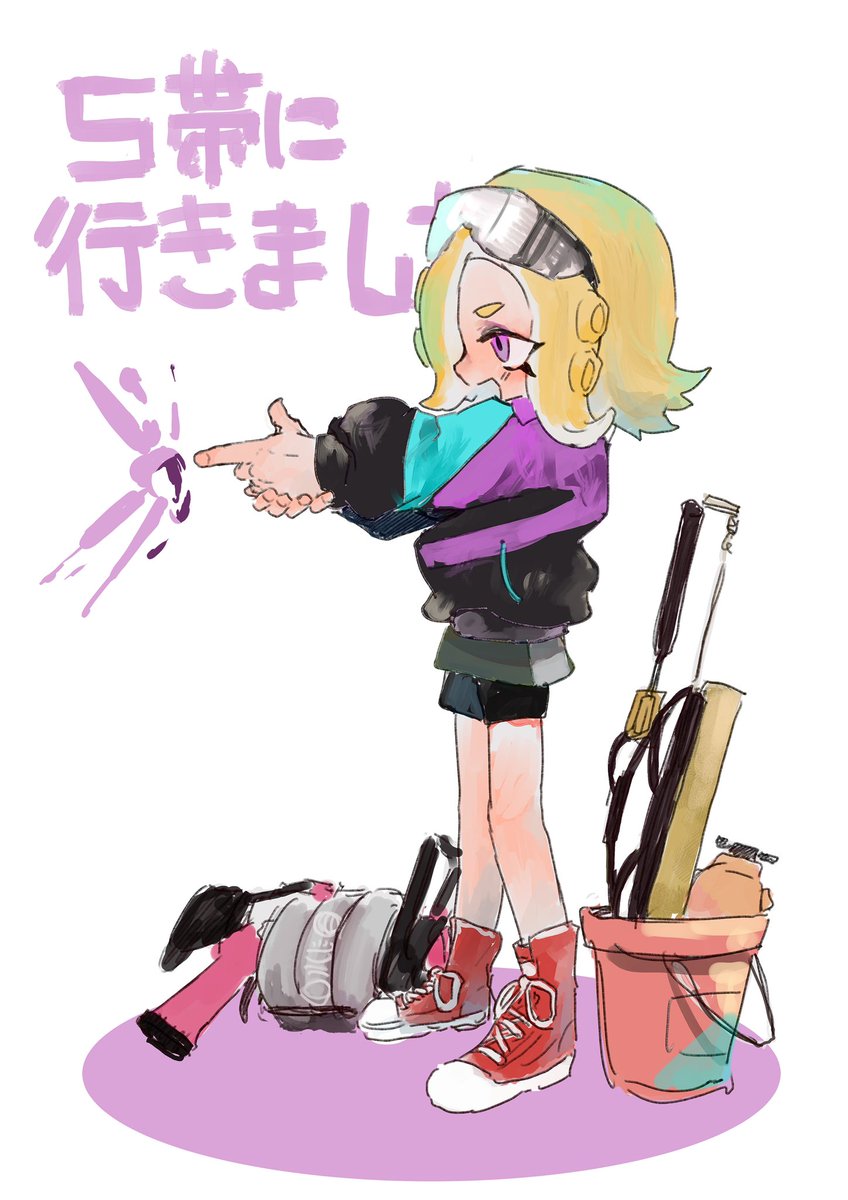 8号 ,octoling_girl 「やっとS帯に行きました。スプラトゥーン楽しい! 」|暇日おひまのイラスト