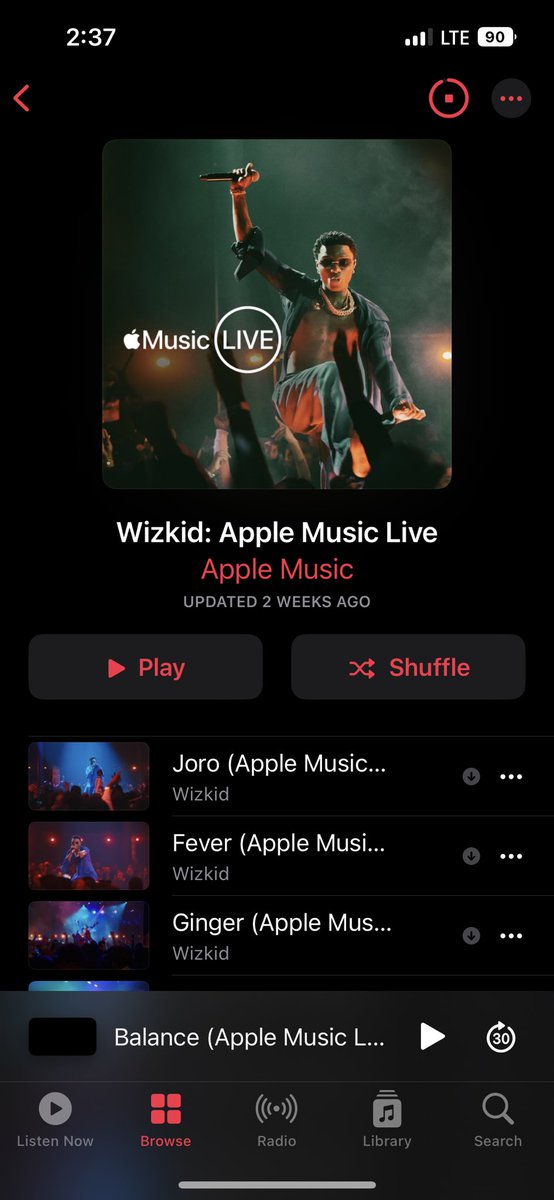 The greatest of all time … Our own popsy  @wizkidayo #AppleMusicLive