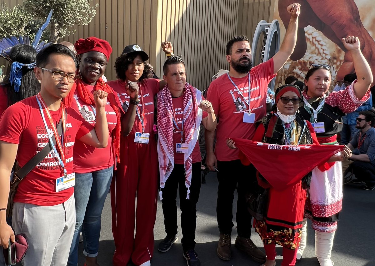 Missing and Murdered Indigenous Women and Girls #MMIWG is an epidemic of violence against Indigenous women. Violence emanates from man camps at locations of extractive projects that are on or near Native communities. Today we spoke out at #COP27