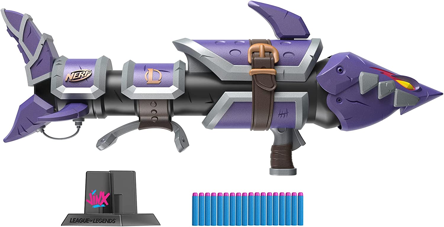 Nerf ナーフ　LMTD Jinx FishBones blaster Nerf LMTD League of Legends Jinx Fishbones Blaster - EBGames.ca